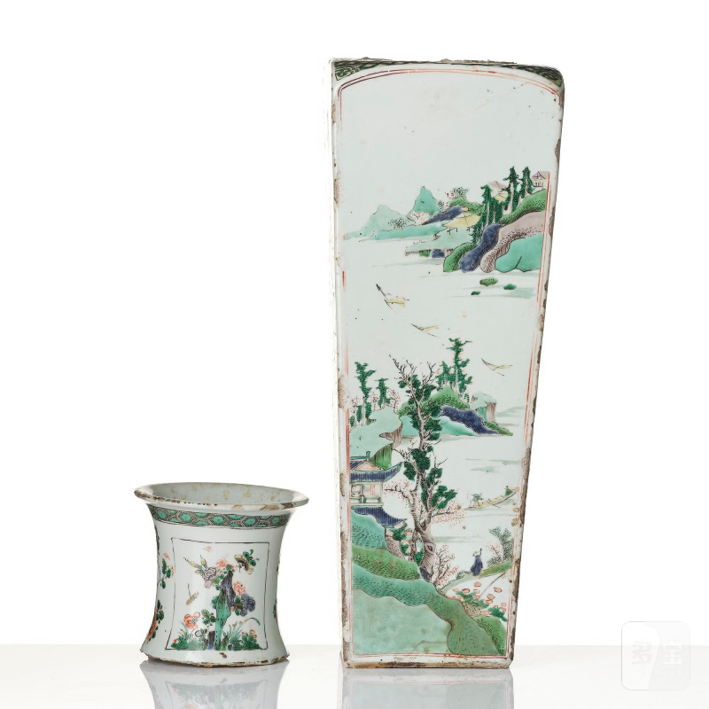A large famille verte vase, - 图6